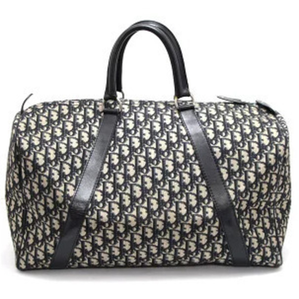 Christian Dior Trotter Boston Bag Jacquard Navy Blue - Picture 2 of 6